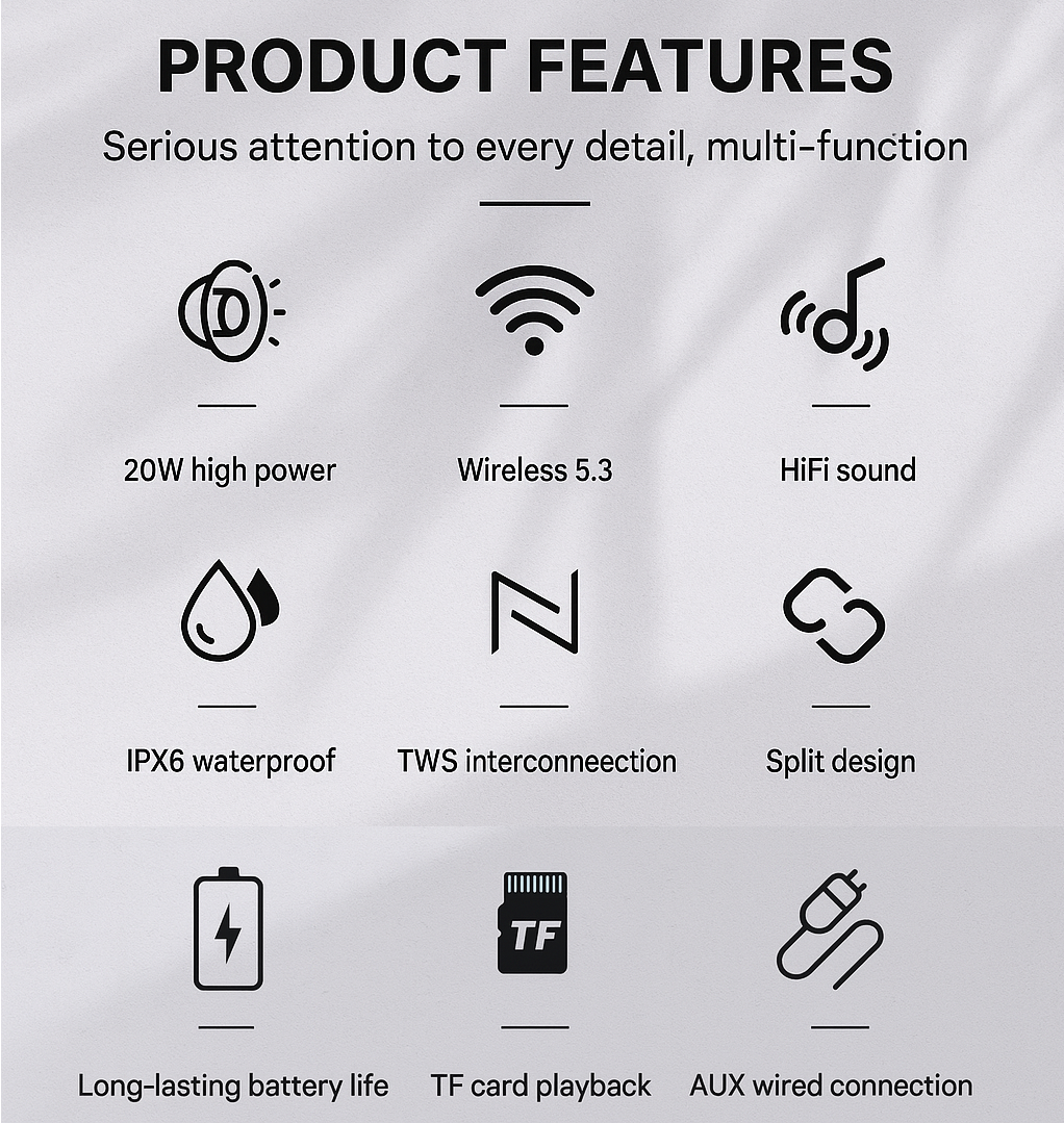 SplitBeats, 2 in 1 Magnetic Dual Bluetooth Speaker